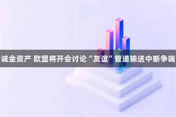 诚金资产 欧盟将开会讨论“友谊”管道输送中断争端