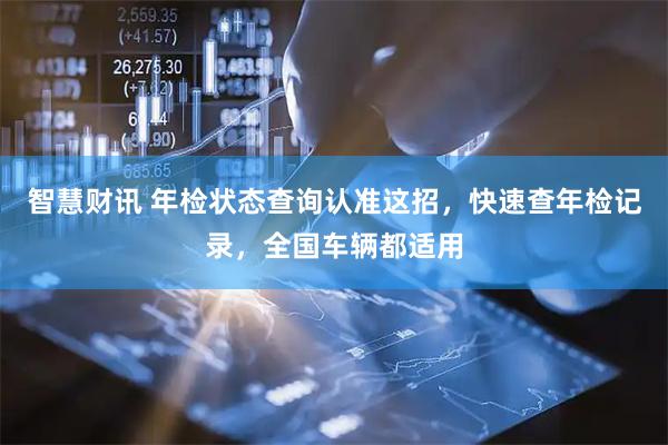 智慧财讯 年检状态查询认准这招，快速查年检记录，全国车辆都适用