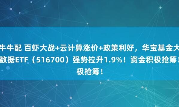 牛牛配 百虾大战+云计算涨价+政策利好，华宝基金大数据ETF（516700）强势拉升1.9%！资金积极抢筹！
