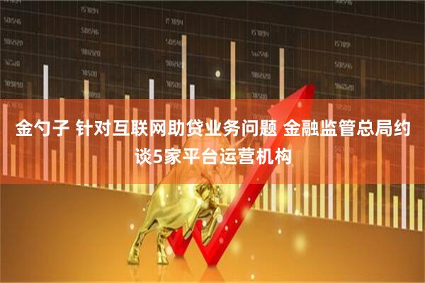 金勺子 针对互联网助贷业务问题 金融监管总局约谈5家平台运营机构